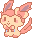 the pokemon sylveon sitting looking happy